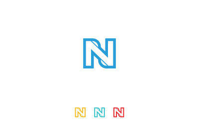 Vektorová šablona návrhu loga písmeno N v2