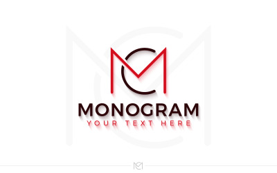 Design del logo MC monogramma, logo monogramma