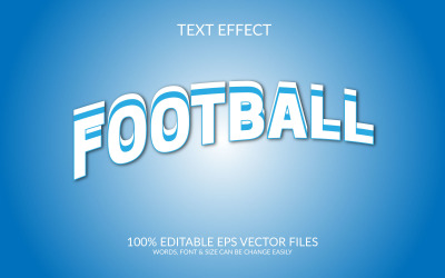 Футбольний 3d редагований векторний текстовий ефект