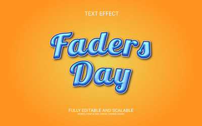 Glad fars dag 3d vektor text effekt malldesign