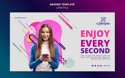 Modèle de couverture de bannière de médias sociaux de style de vie