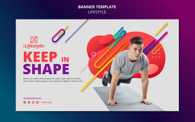 Modello di banner per social media stile di vita