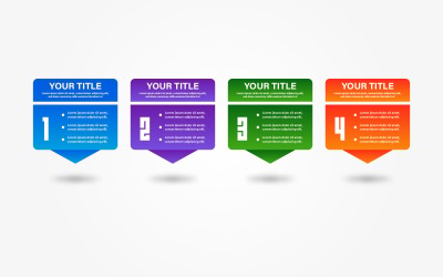 Progettazione infografica timeline con elementi di opzioni