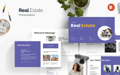 Tiszta ingatlan Powerpoint sablon