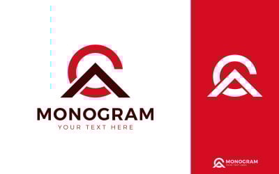 Vector Monogram CA logo design, monogram logo