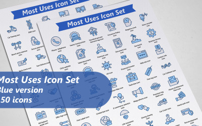 De meeste toepassingen platte icon set sjabloon