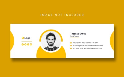 Firma e-mail e modello di copertina personale per i social media