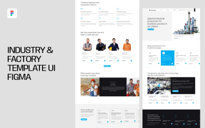 Industry &amp;amp; Factory Template UI Figma
