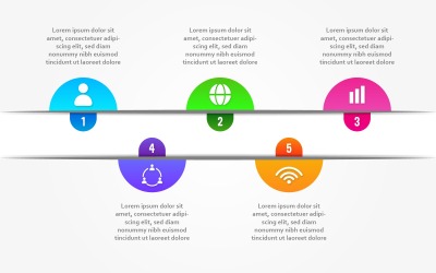 Kreativ modern tidslinje infographic schema design