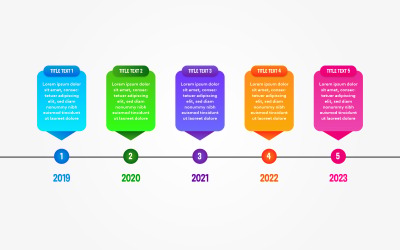 Modello di progettazione di elementi infografici moderni della timeline
