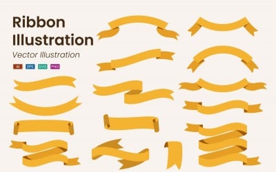 Ensemble d&amp;#39;illustrations vectorielles de ruban