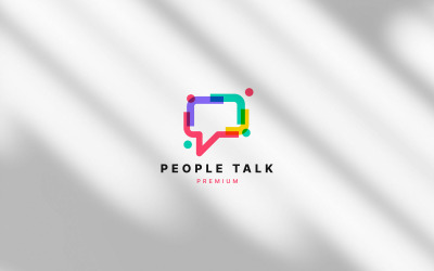 People talk diversity logo vector icon illustration - LGV3