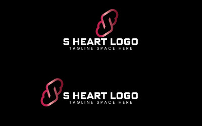 S heart  Brand Logo Template