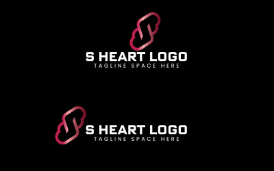 S-Herz-Markenlogo-Vorlage