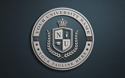 Utbildning - School College University Emblem Logotyp Mall