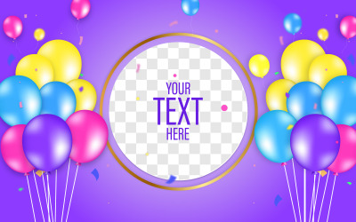 Vector Narozeniny balónky banner pozadí design