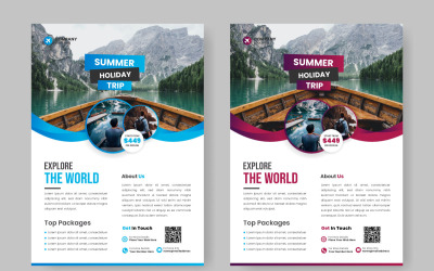 šablona návrhu cestovního letáku, cestovní plakát nebo leták brožura leták design cestovní kanceláře leták