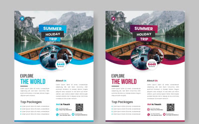 travel  flyer design template, Travel poster or flyer pamphlet flyer design  travel agency flyer