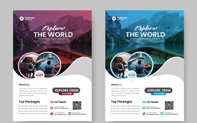 Vacation travel  flyer design template, Travel poster or flyer pamphlet flyer design
