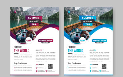 Vacation travel  flyer design template, Travel poster or flyer pamphlet flyer idea