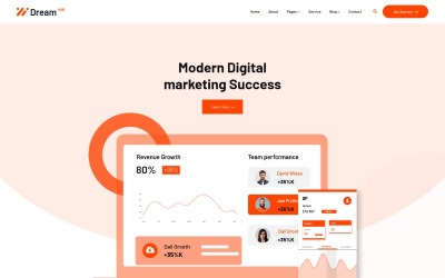 Dreamhub moderne digitale marketing HTML5-sjabloon