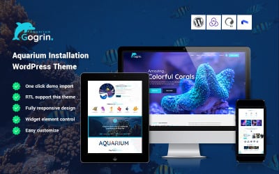 Gogrin — тема WordPress для услуг по установке и обслуживанию аквариумов