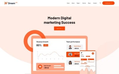 Modelo HTML5 de marketing digital moderno Dreamhub