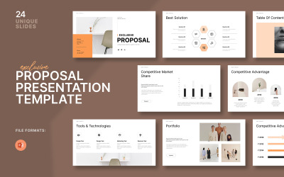 Affärsförslag Powerpoint presentationslayout