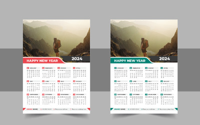 Calendrier mural moderne 2024