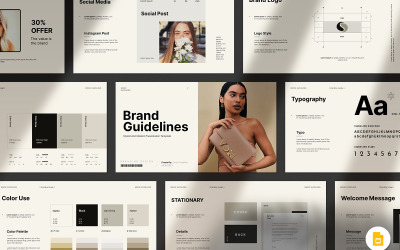 Szablon slajdu Google z wytycznymi dotyczącymi marki