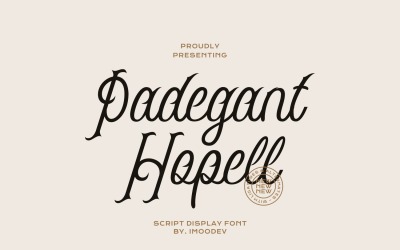 Відображення шрифту Padegant Hopell Script