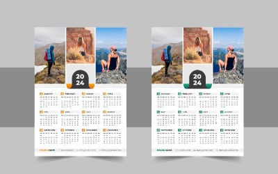 2024 Wall Calendar template design