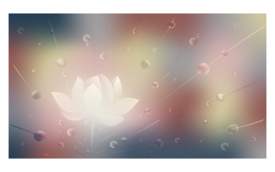 Flerfärgsschema Bakgrundsbild 14400x8100px med lysande Lotus