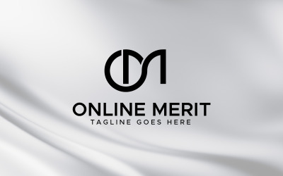 Modello 02 di disegno del logo del marchio della lettera OM