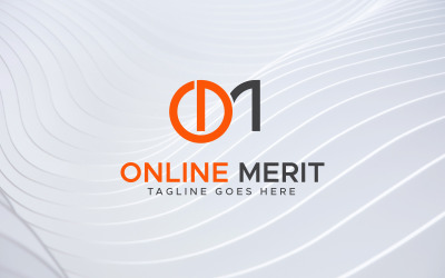 OM harf işareti logo tasarım şablonu