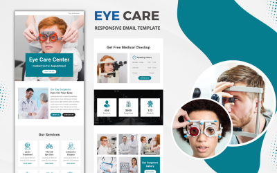 Pielęgnacja oczu – uniwersalny, responsywny szablon wiadomości e-mail