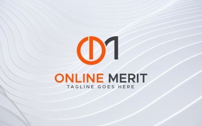 Шаблон логотипа буквы OM