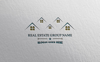 Modello di logo immobiliare-Logo di costruzione-Design del logo della proprietà...14