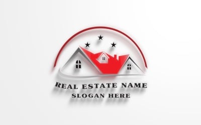 Modello di logo immobiliare-logo di costruzione-logo di proprietà