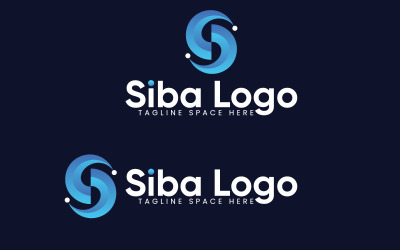 Modelo de logotipo de marca de letra S siba