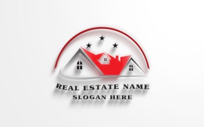Modelo de logotipo imobiliário - logotipo de construção - design de logotipo de propriedade