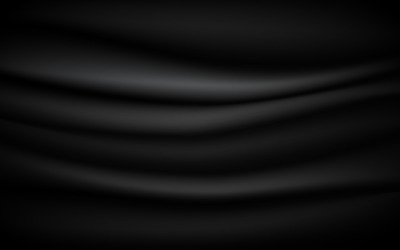 Абстрактная черная роскошная текстура шелкового фона и волна ткани