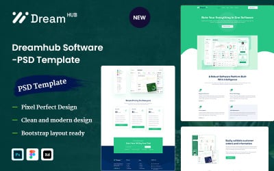 Dream hub Software PSD Template