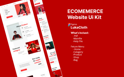 Kit interfaccia utente del sito Web di e-commerce di moda e abbigliamento