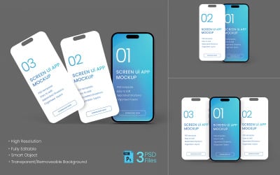 Mockup di presentazione della schermata dell&amp;#39;interfaccia utente dell&amp;#39;app mobile