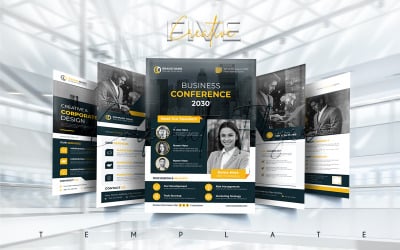 Modèle de flyer d&amp;#39;entreprise professionnel et créatif