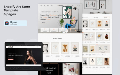 Modèle de magasin d&amp;#39;art Shopify