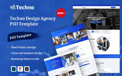 Techno-Design Agency PSD Template