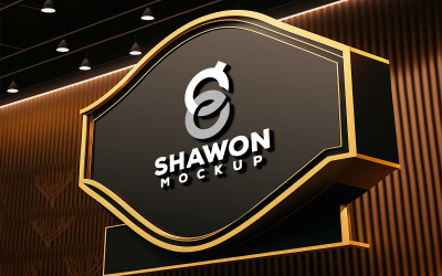 Golden Billboard Mockup Template