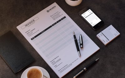 Plantilla de diseño de factura corporativa moderna de Canva